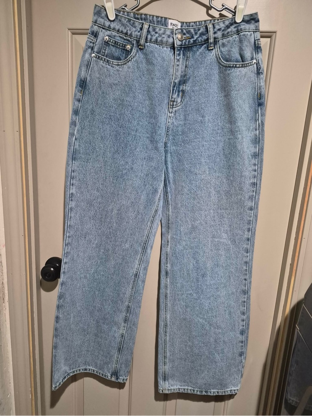 Princess Polly Light Blue Wide-Leg Jeans Size 10